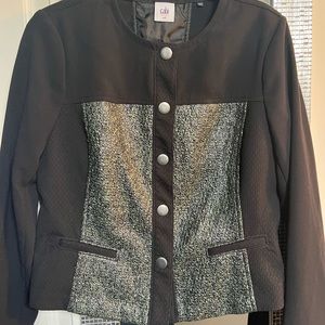 CABI black/metallic khaki jacket size medium